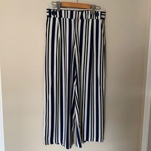 Zara wide leg stripped dress pants